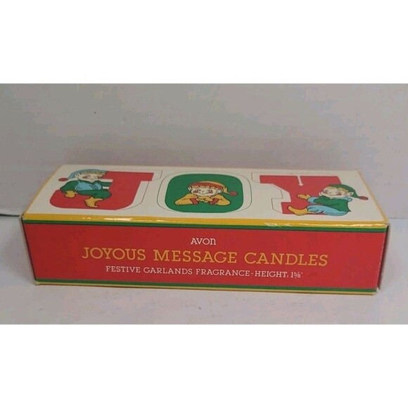 Avon Joyous Message Candles 1984 Elves NOS Vintage Christmas - Picture 8 of 8